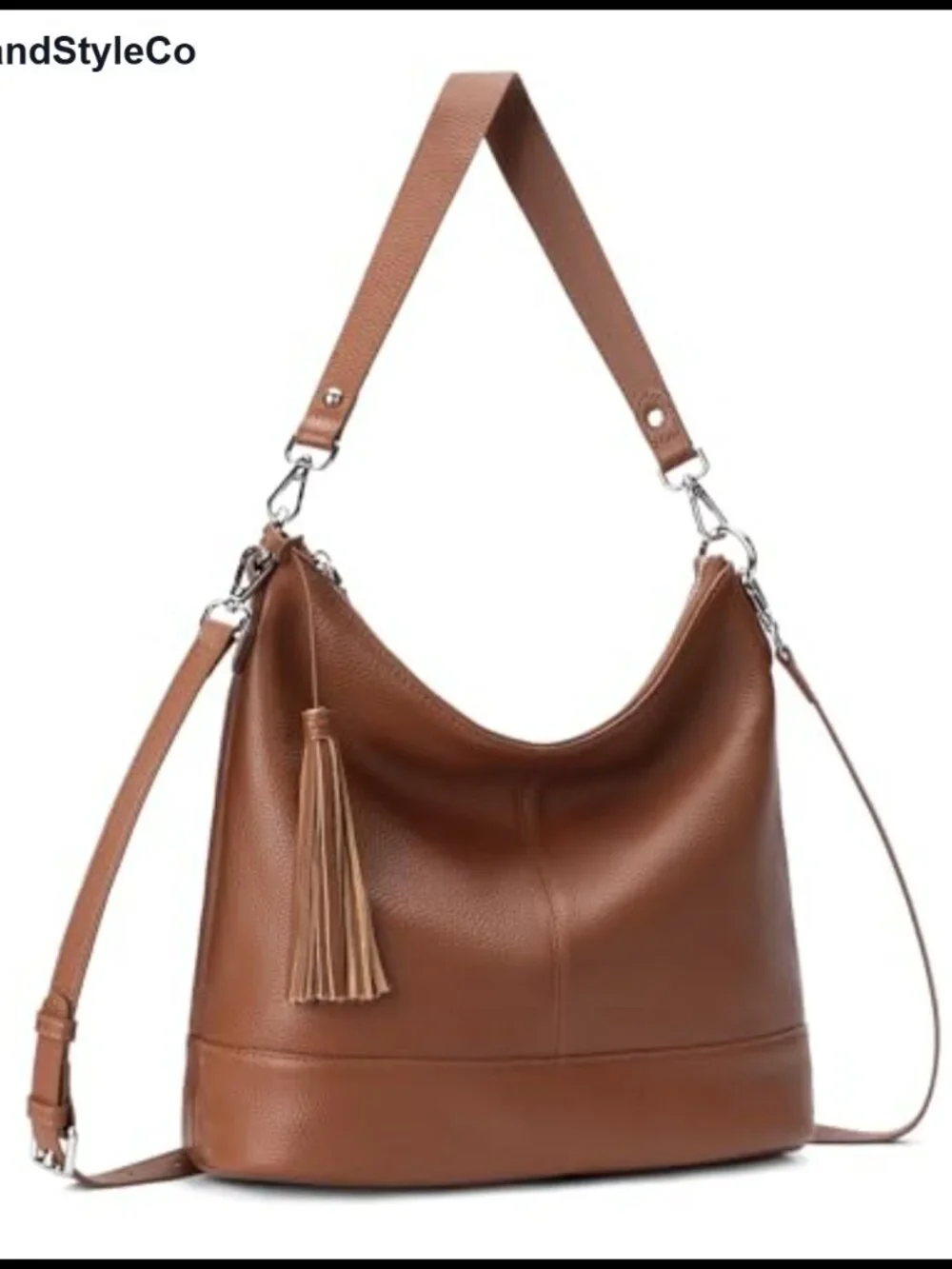 Genuine Leather Hobo Crossbody Bag for Women, Soft Real Leather Shoulder